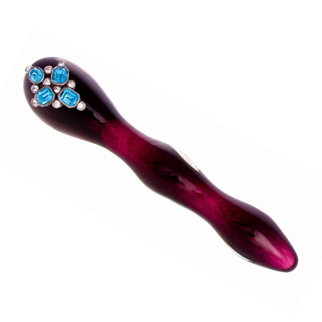 Violet Swarovski Glass Dildo